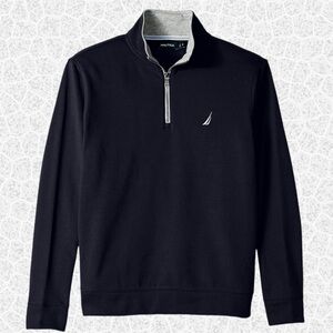 Nautica Men's Black Half-Zip Fleece